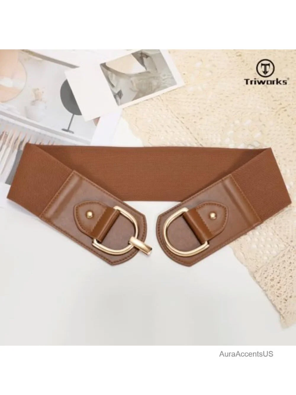 Wide Elastic Waist Belt Stretchy Dress Belt